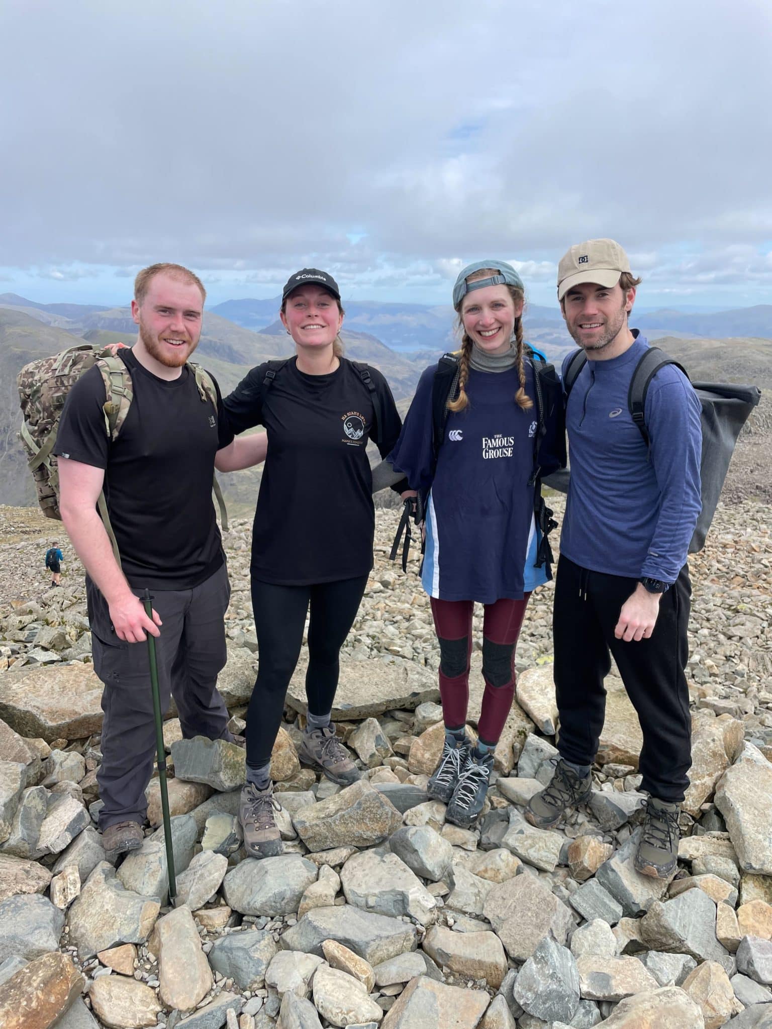 Ryan (left) and Meggy (second from the right) in the Lake District, UK